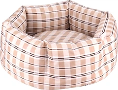 Лежак круглий бязевий Barksi Comfort L 60 см Бежевий (1232114)