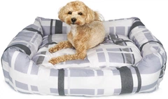 Лежак прямокутний бязевий Barksi Comfort L 50x70 см Сірий (1032111)