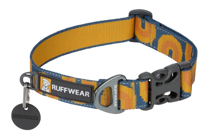 Світловідбиваючий нашийник для собаки Ruffwear Crag™ 28-36 см Оранжево-синій