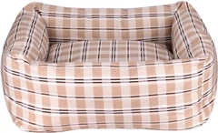 Лежак квадратний бязевий Barksi Comfort L 65x65 см Бежевий (1432114)