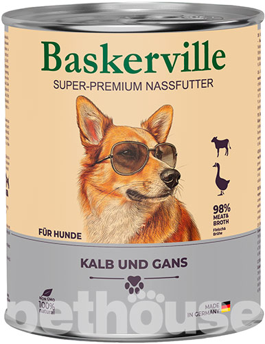 Baskerville Корм з м'ясо та м'ясні субпродукти телятина гусь для собак