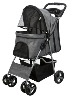 Коляска для тварин Trixie 28959 "Buggy", 47х100х80см, 4.9кг, сірий (TX-28959) 4011905289595