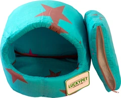 Будиночок для собак і кішок Lucky pet №1 Белла 36x32x32 см Бірюзовий (4820224211787)