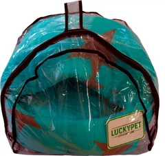 Будиночок для собак і кішок Lucky pet №1 Белла 36x32x32 см Бірюзовий (4820224211787)