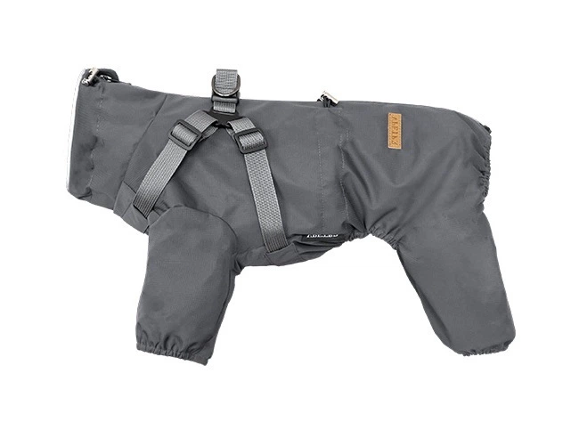 Світловідбивний дощовик-комбінезон для собак Derby R61 Grey Reflective S