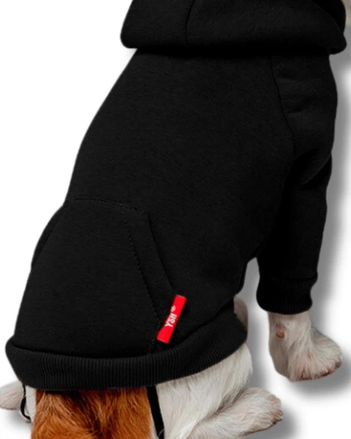 Одяг для собак Худі "LEKS TOY BLACK". SKU 00793. Розмір S. Your Stylish Hunter. Худі для собак дрібних порід.