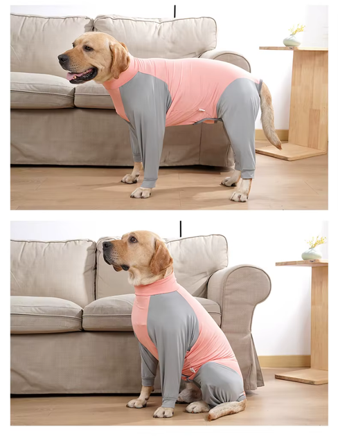 Без бренда Піжама/попона для собак MOFESIPI Recovery Suit Pink&Grey S