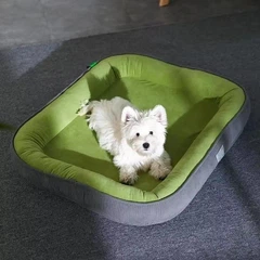 Лежак для котів та собак KimPets, спальне місце для тварин, XL (75х60см) Зелений (197XL-GREEN)