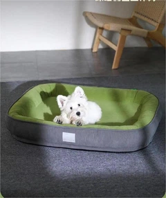 Лежак для котів та собак KimPets, спальне місце для тварин, XL (75х60см) Зелений (197XL-GREEN)