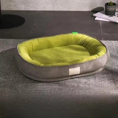 Лежак для котів та собак KimPets, спальне місце для тварин, XL (75х60см) Зелений (197XL-GREEN)