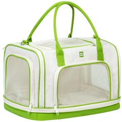 Сумка-переноска для собак і котів WAUDOG Relax Eco 47 х 30 x 28 см до 8 кг Біла (9987Соllаr)