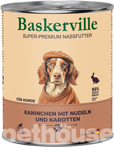 Baskerville Корм з м'ясо та м'ясні субпродукти кролик для собак