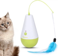 Без бренда Розумна інтерактивна іграшка для котів та кішок Smart Interactive CULBUTO FEATHER AFP 3204 "Неваляшка з пером"