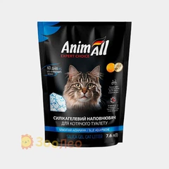 Силікагелевий наповнювач AnimAll "Блакитний Аквамарин" для котів, 7.6 л (3.2 кг)