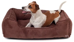 Лежак для собак Harley and Cho Dreamer 110х70 см з бортами Brown Velvet (3100092)