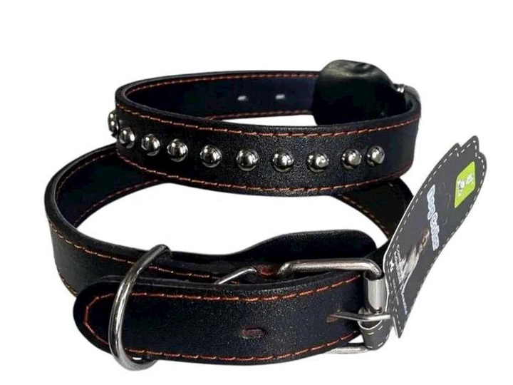 Без бренда Нашийник DOG COLLAR Шкіра 50см 20мм з прикрасами