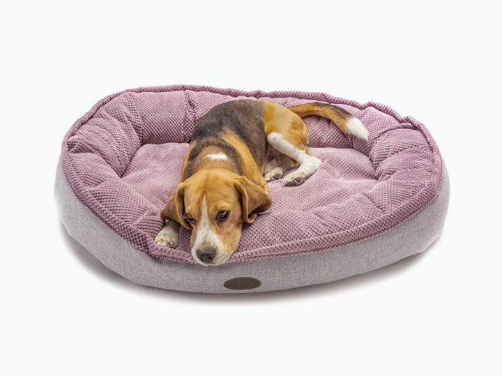 Овальний лежак для середніх та великих собак Harley and Cho Donut Soft Touch Pink M