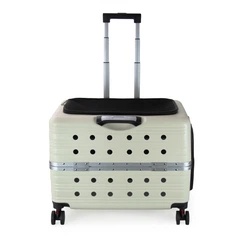 Без бренда Валіза-переноска для тварин на колесах CosmoPet CP-303 44×55×39 см Beige