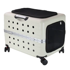 Без бренда Валіза-переноска для тварин на колесах CosmoPet CP-303 44×55×39 см Beige