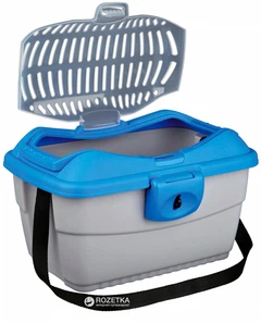 Переноска для собак і кішок Trixie Mini-Capri 40 х 30 х 22 см до 2 кг Синя з сірим (4011905039800)
