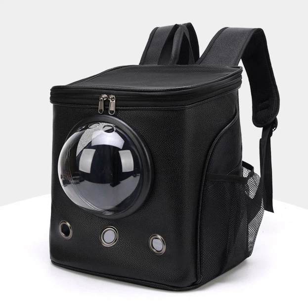 Рюкзак для переноски кошек и собак CosmoPet CP-04 с иллюминатором 36 х 29 х 25 см Чорний