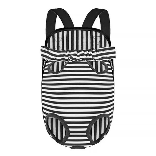 Без бренду Рюкзак-кенгуру для тварин No Brand DT834 Strip Black-White L 12704-84185
