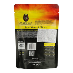 Ambrosia Grain Free - Сухий беззерновий корм з куркою та свіжим лососем для дорослих собак