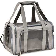Сумка переноска для котів та собак CosmoPet CP-47 42x28x28 см Сірий