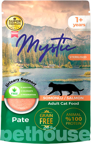 Mystic Паштет з курка риба лосось для дорослих котів