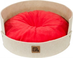 Лежак Lucky Pet Релакс № 2 40х40х17 см Бежево-кораловий (4820268554161)