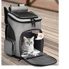 Voyagerpet Портативна дорожня сумка-рюкзак для собак і кішок Voyager Pet VB16007, Сірий