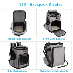 Voyagerpet Рюкзак для домашніх тварин, що розширюється Voyager Pet VB16007T, Чорний