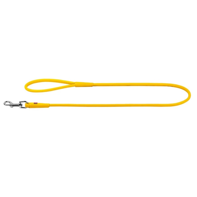 Collar Повідець для собак шкіряний WAUDOG Glamour круглий, Д 8 мм, Дов 122 см жовтий