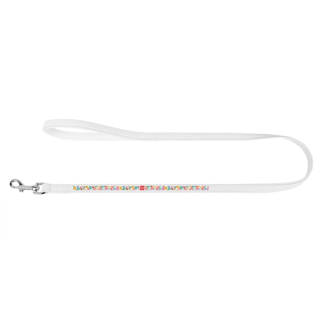 Collar Повідець для собак Waudog Classic з малюнком пончики Довжина 122см Ширина 12мм Білий