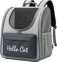 Рюкзак для переноски тварин Inspire HelloCat 37 х 25 х 34 см Grey (HelloCat-grey)