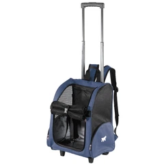 Переноска для котів та собак Ferplast Trolley 32х28х51 см Синя на колесах (85740099)