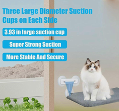 Generic Гамак для котів на вікно, складний Cat Window Perch з міцними присосками, 30×52 см, синій