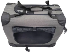 Переносна клітка для собак LS Petproducts XL 22 кг Grey 58 x 81.3 x 58.4 см (7000241012377)