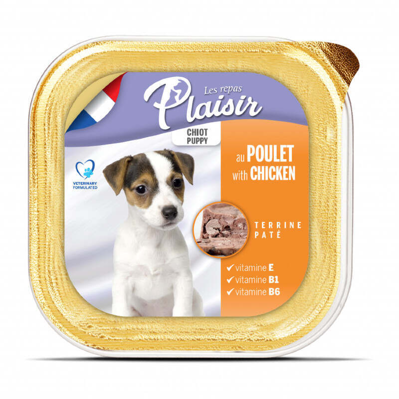 Plaisir Паштет з курка м'ясо та м'ясні субпродукти для собак