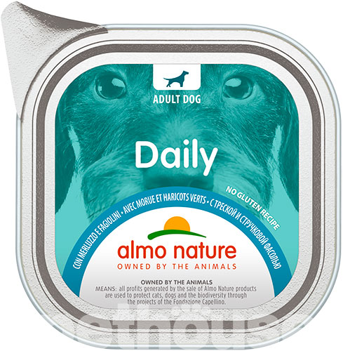 Almo Nature Корм з м'ясо та м'ясні субпродукти риба тріска для дорослих собак