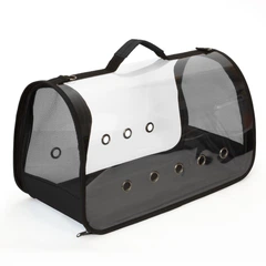 Сумка для перенесення домашніх тварин CosmoPet CP-10L 50х25х27см White-Black (3_06096)