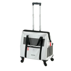 Візок на колесах для маленьких собак та кішок Ferplast Voyager Trolley 46х26х48 см Білий (85738411)