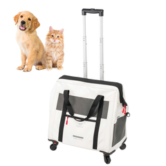 Візок на колесах для маленьких собак та кішок Ferplast Voyager Trolley 46х26х48 см Білий (85738411)