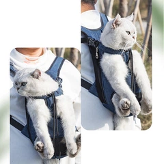 Без бренду Рюкзак-кенгуру для тварин No Brand A01002-CO Jeans XL 13090-83639
