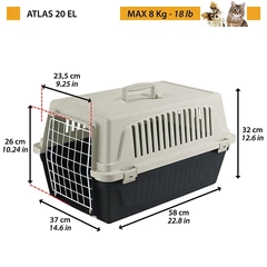 Переноска для собак та кішок Ferplast Atlas 20 EL 37x58x32 см Чорна (73008199)