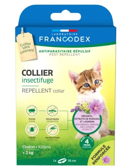 Нашийник Francodex Repellent Collar репелентний для кошенят 35 см