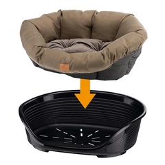 Лежак для собак та котів Ferplast Sоfа' Tweed 2 52х39х21 см Коричневий (83790212)
