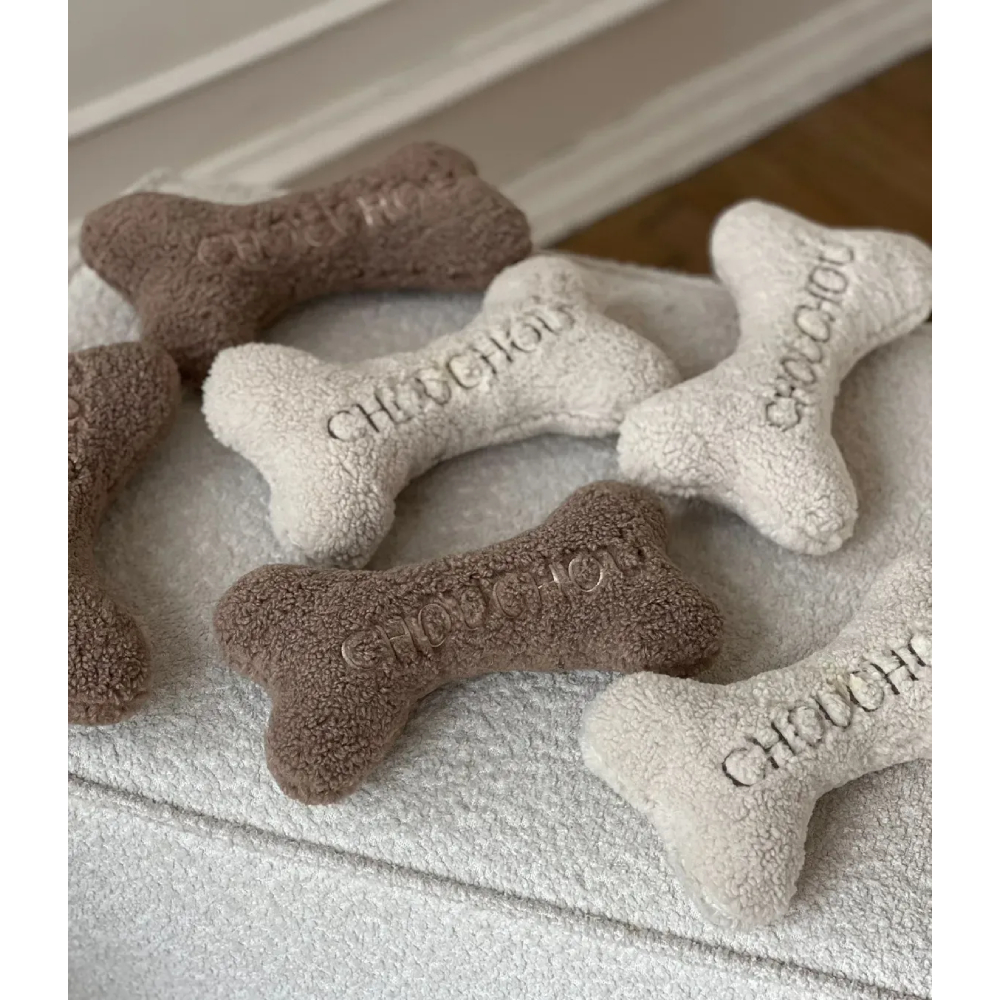 Іграшка для собак CHOUCHOU Кісточка Teddy Collection 21х12х4 см - молочний