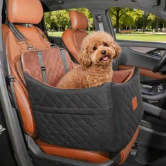 Без бренда Крісло-Лежанка Для Собак 2в1 NEWPET Premium В Машину З Ремінним Кріпленням Металевим Карабіном Та М’якою Анатомічною Подушкою 47х47х45 См