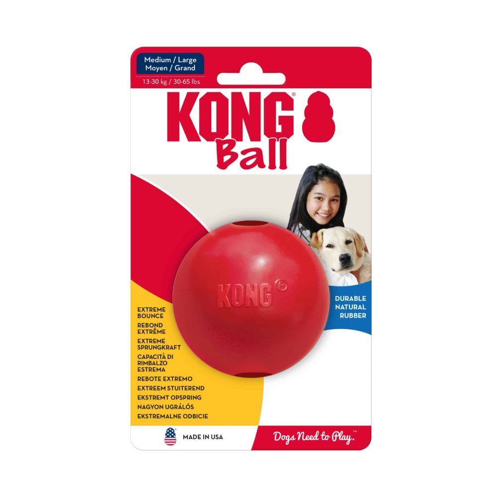 Kong Ball W/Hole іграшка для собак M/L - червоний